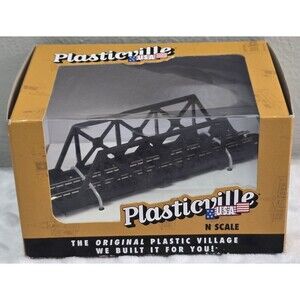 Bachmann Plasticville New N Scale EZ Track Truss Bridge Black Plastic 44874 Box